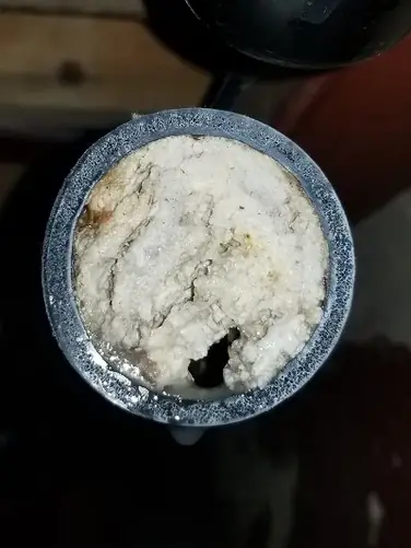 Blocked kitchen drain before snaking — Vellore Village, Vaughan